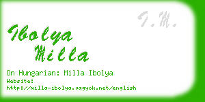 ibolya milla business card